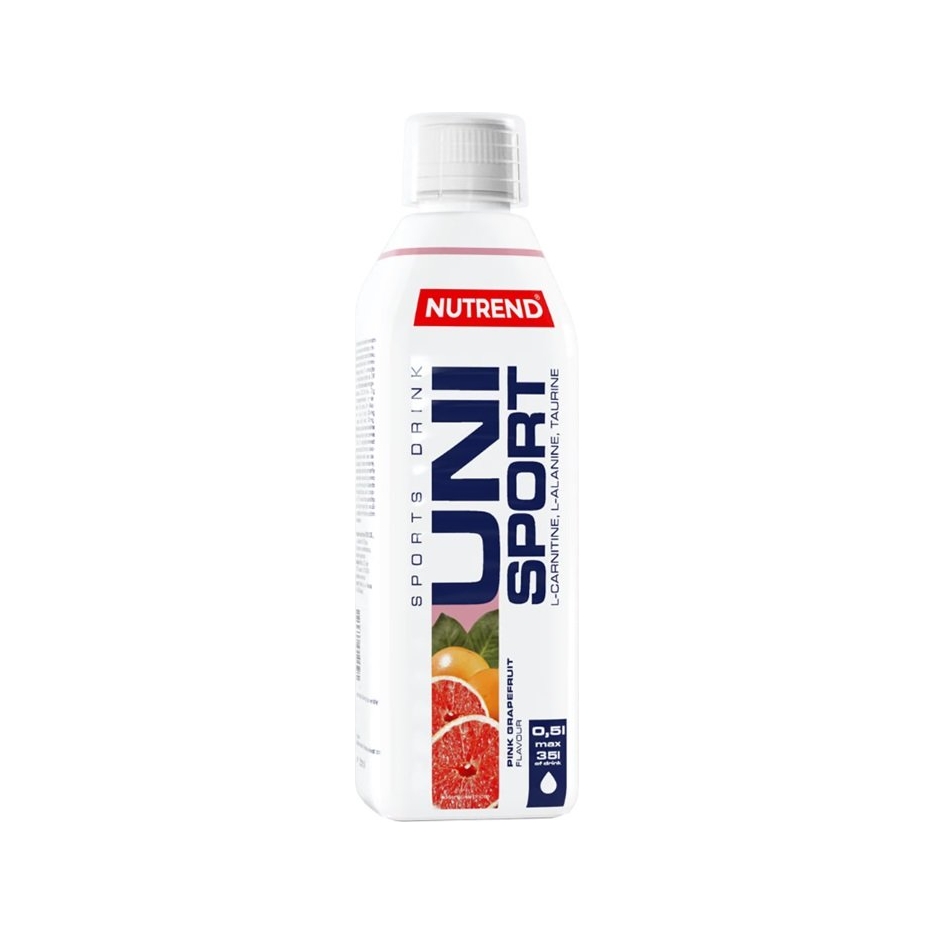 Sportdryckflaska 500 ml från Nutrend, pink grapefrukt med rödrosa etikett