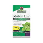 Nature's Answer Mullein Leaf 500 mg, ört-tillskott i förpackning med blad