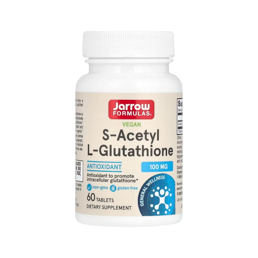 Jarrow Formulas S-Acetyl L-Glutathione 100 mg tablettflaska, 60 tabletter
