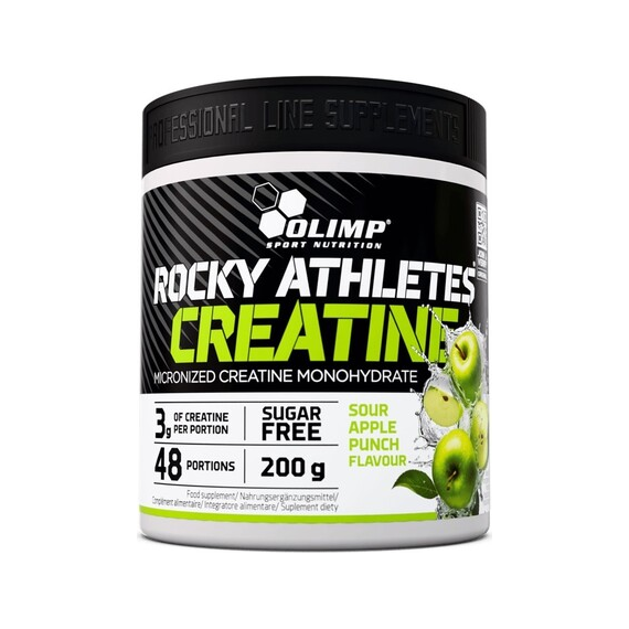Rocky Athletes Creatine, Sour Apple Punch - 200 grams
