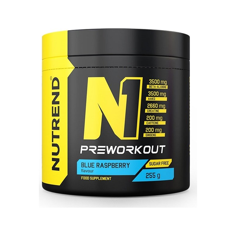 N1 Pre-Workout, Blue Raspberry - 255 grams