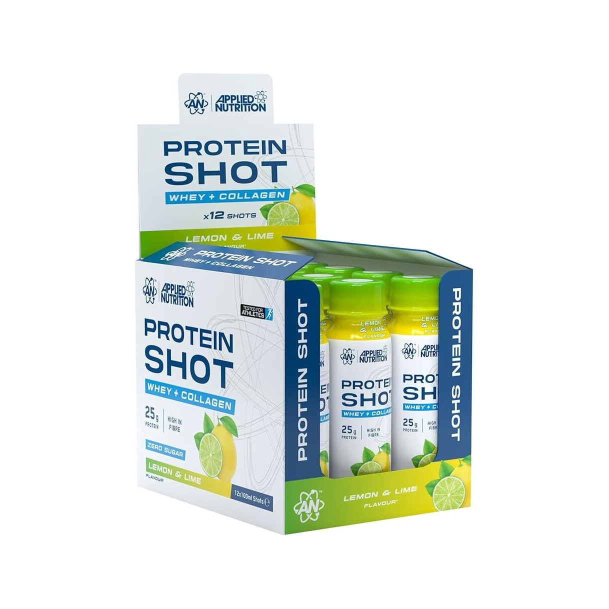 Protein Shot, Lemon & Lime - 12 x 100 ml.