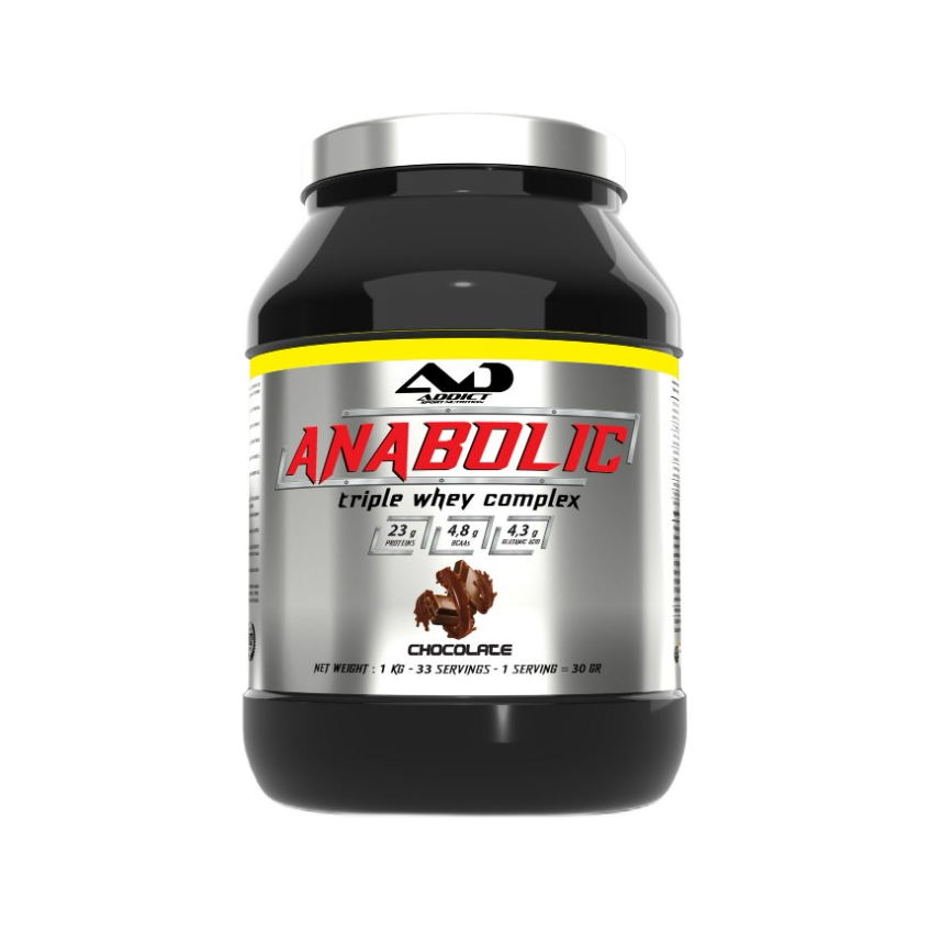 Proteinpulver i burk med chokladsmak