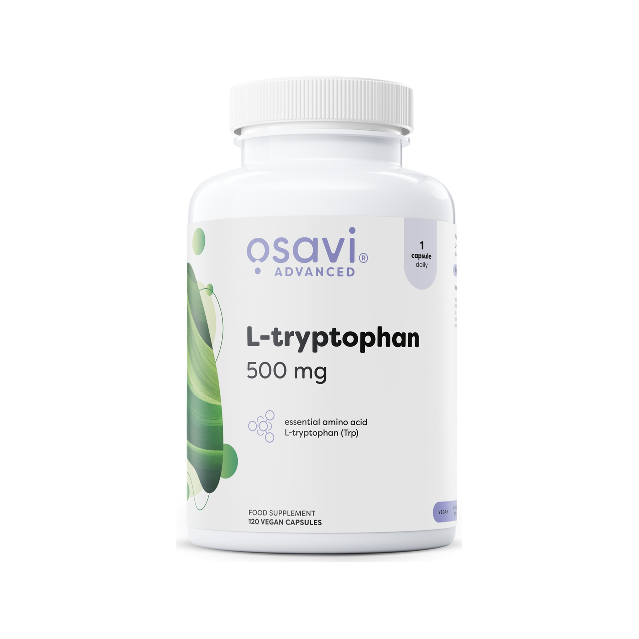 L-tryptophan, 500mg - 120 vegan caps