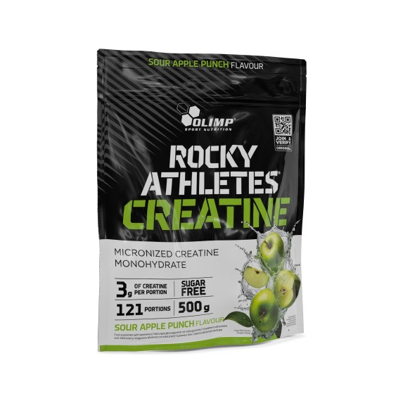 Rocky Athletes Creatine, Sour Apple Punch - 500 grams
