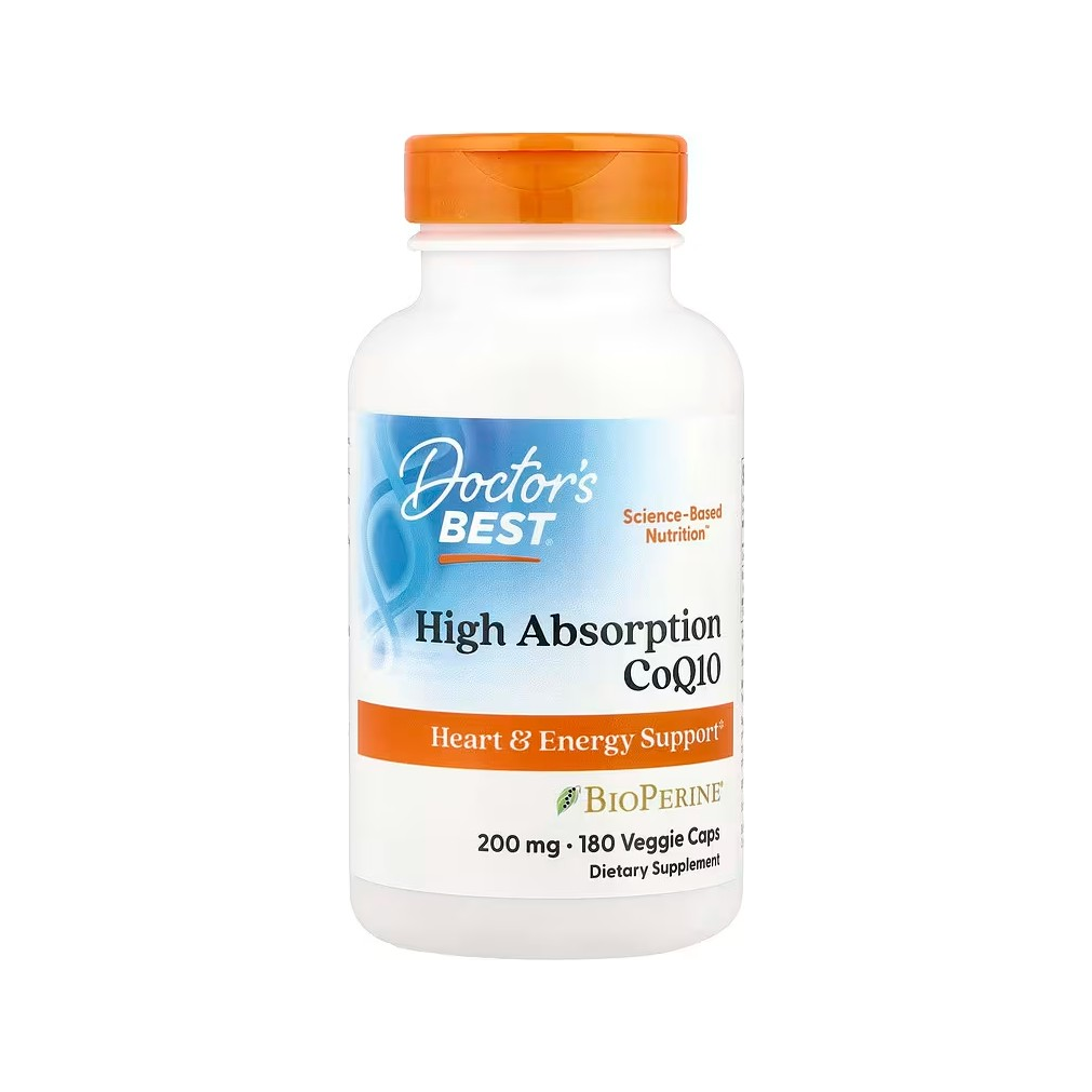 High Absorption CoQ10 with BioPerine, 200mg - 180 vcaps