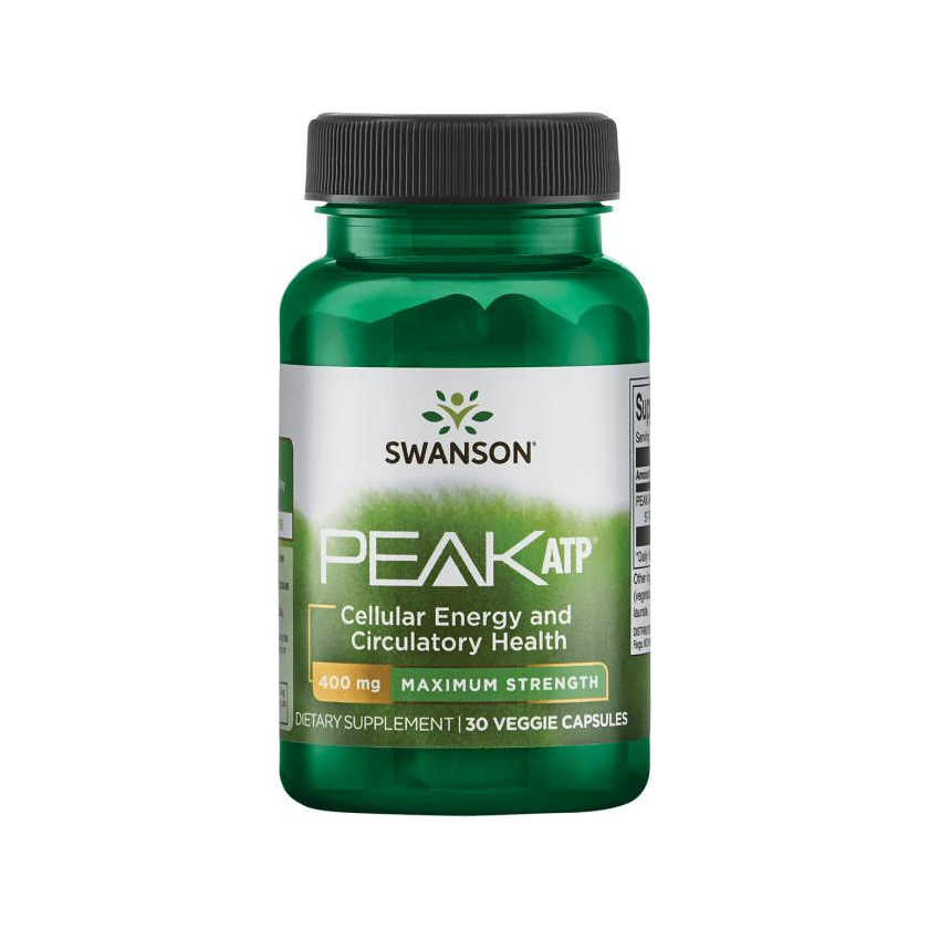 Swanson Peak ATP-kapslar i grön flaska med svart lock, 30 st