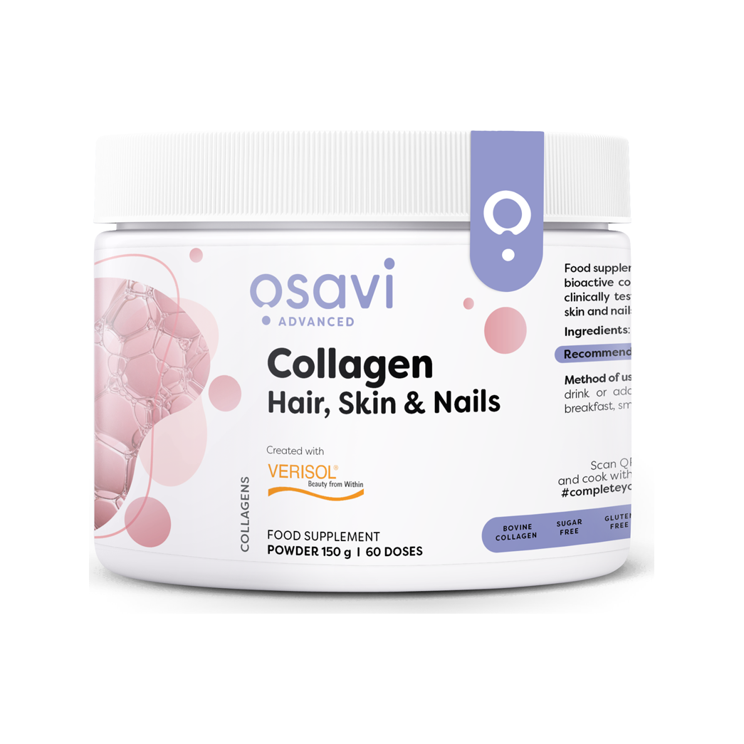 Osavi kollagenpeptider i burk, Collagen Hair Skin & Nails, 150 g.