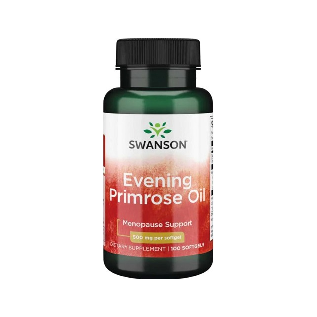 Swanson Nattljusolja 500 mg-flaska, 100 kapslar