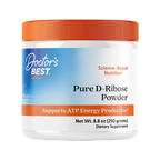 Doctor's Best D-Ribose-pulver i burk med orange lock, 250 g