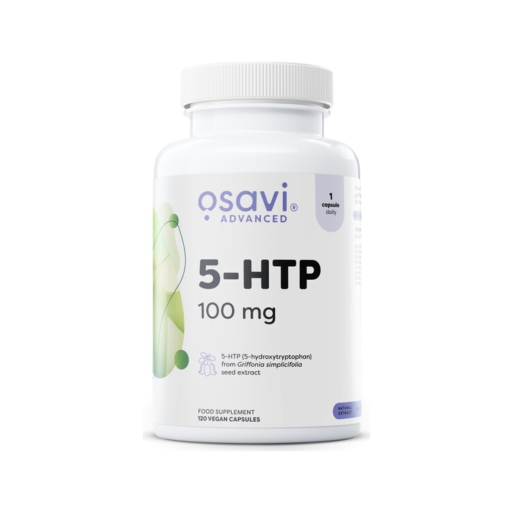 Osavi 5-HTP 100 mg kapselbehållare med lock, veganska kapslar
