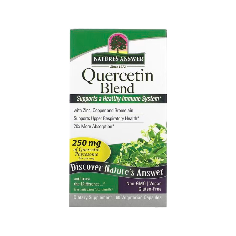 Quercetin Blend kosttillskott i grön förpackning, 60 vegetabiliska kapslar