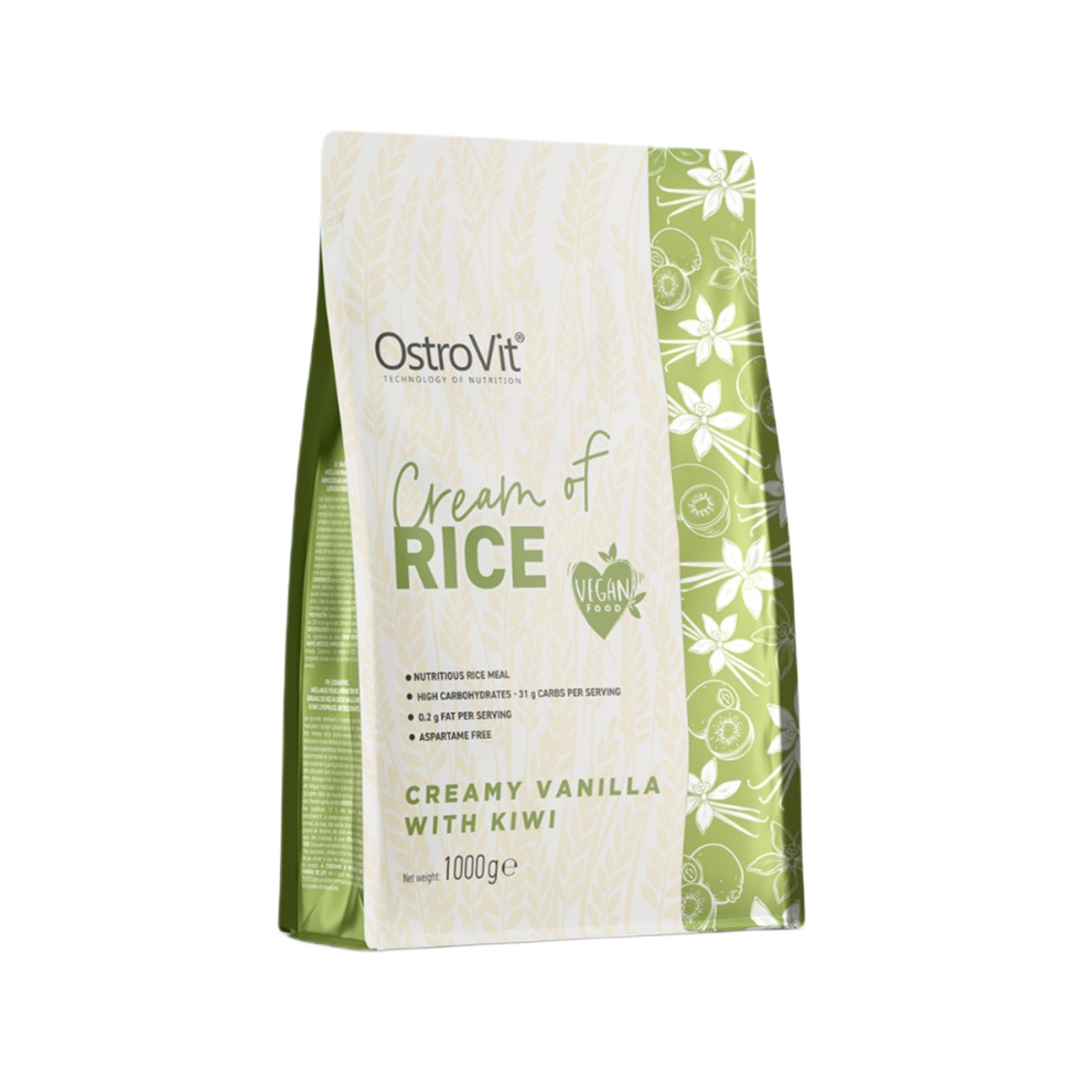 Risgrynsgröt i påse, OstroVit Cream of Rice, Creamy Vanilla med Kiwi, 1000 g