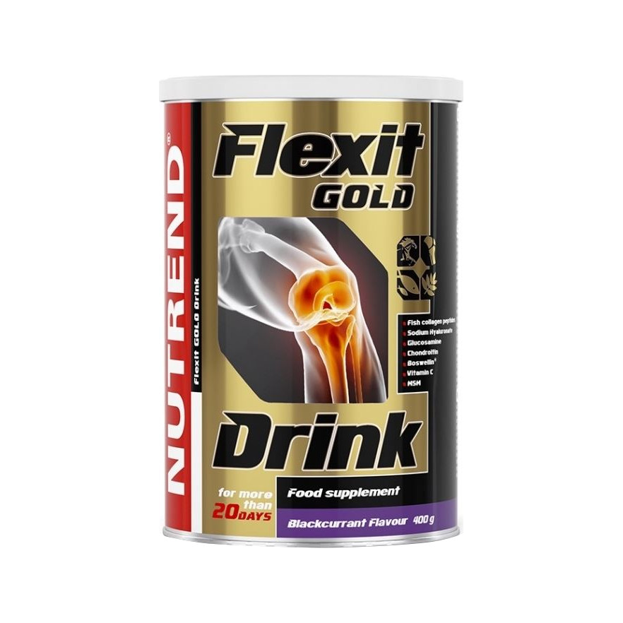 Flexit Gold drinkpulverburk med svartvinbärssmak, 400 g