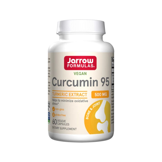 Jarrow Formulas Curcumin 95 kapseltillskott, burk med 500 mg, 60 kapslar