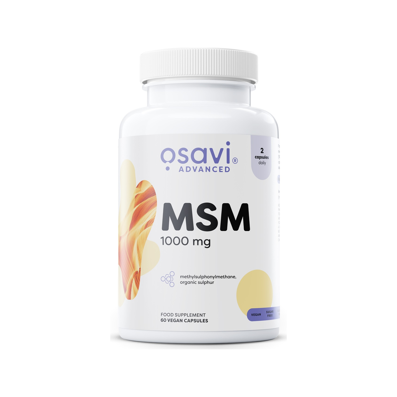 Osavi MSM 1000 mg kapselburk, 60 veganska kapslar