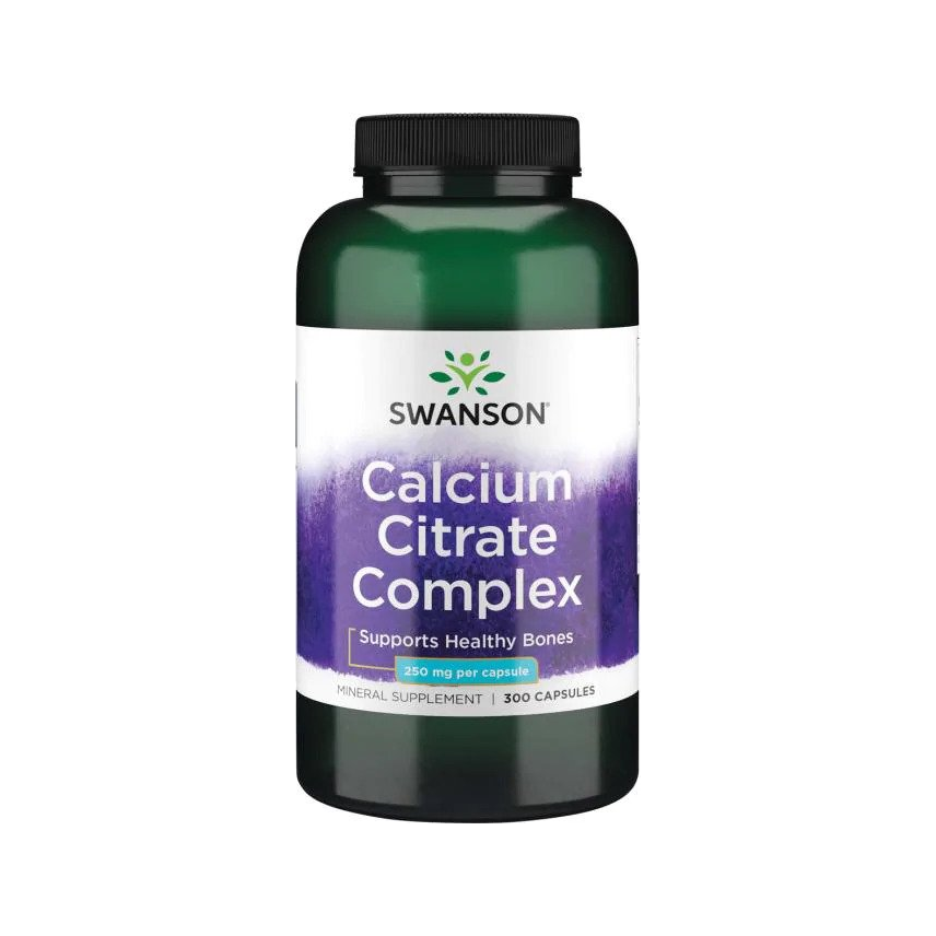 Kapseltillskottflaska SWANSON Calcium Citrate Complex, 300 kapslar