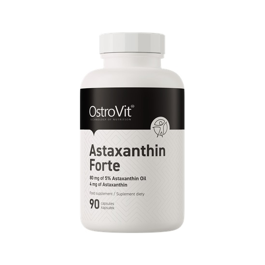 OstroVit Astaxanthin Forte kosttillskott i flaska, 90 kapslar