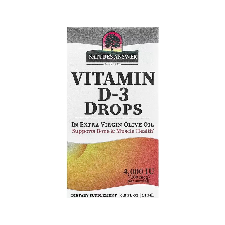 Vitamin D-3 Drops, 4000IU - 15 ml.