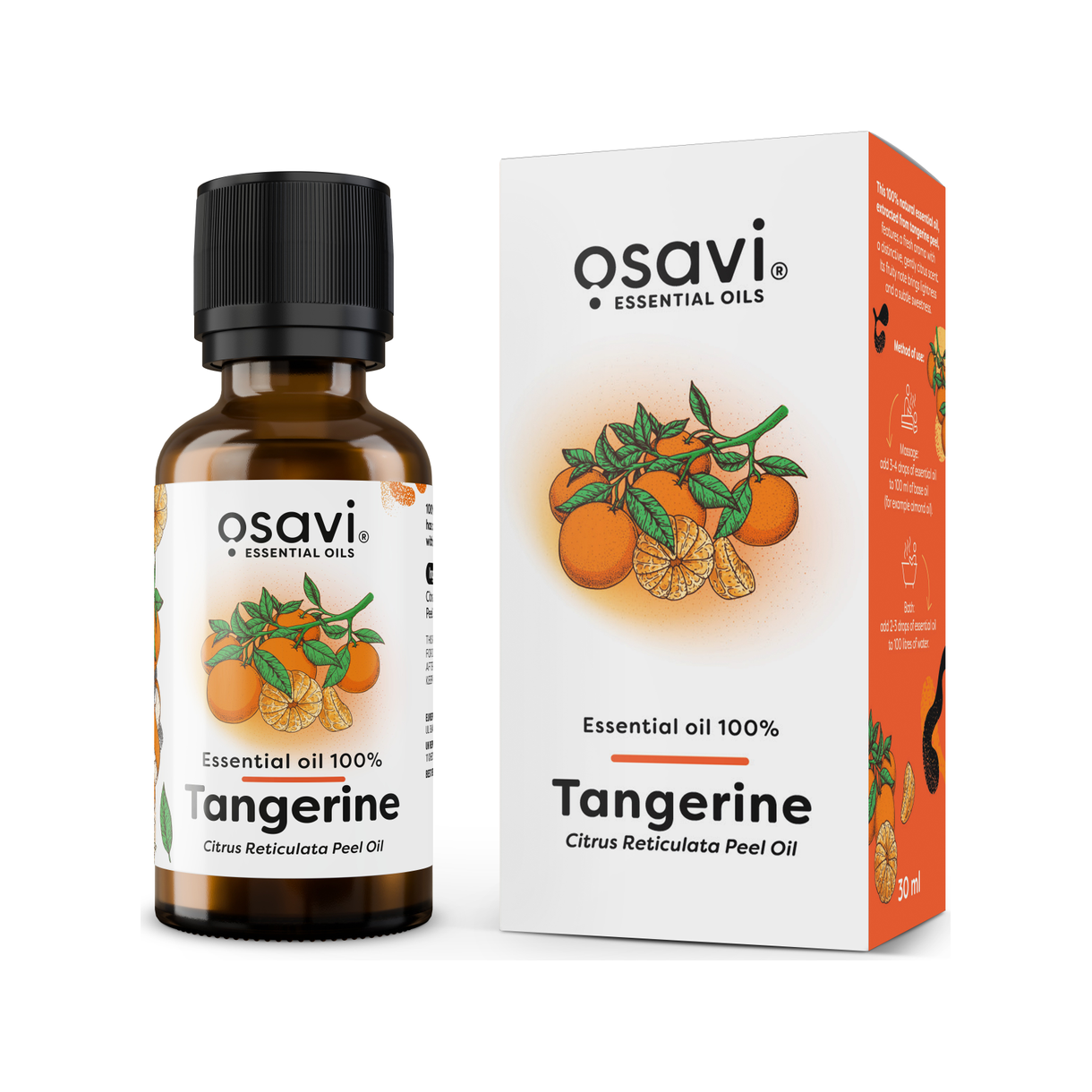 Essential Oil 100%, Tangerine - 30 ml.