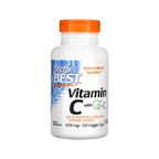 Doctor's Best C-vitamin kapselburk med orange lock, vit flaska och etikett