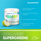 Allnutrition Collagen Supergreens Green Apple 300 g
