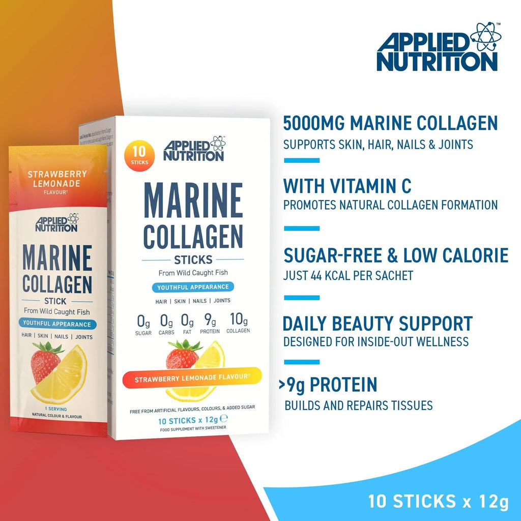 Applied Nutrition Marine Collagen Sticks 10 x 12g