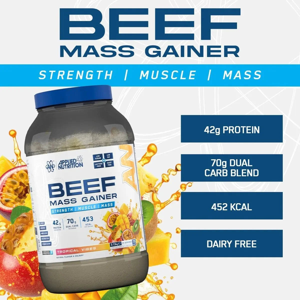 Applied Nutrition Beef Mass Gainer 3130 g