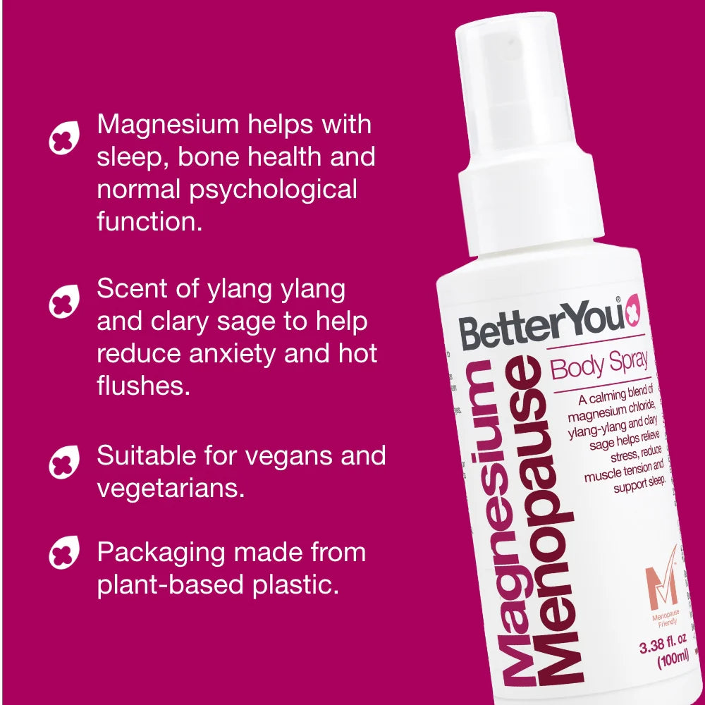 BetterYou Magnesium Menopause Body Spray 100 ml