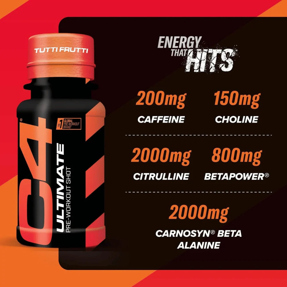 Cellucor C4 Ultimate Pre-Workout Shot 12 x 60 ml