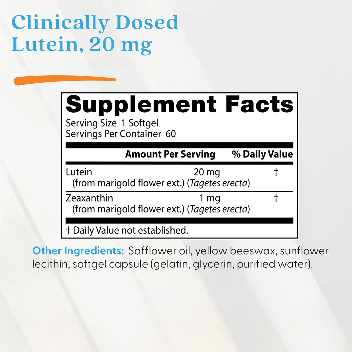 Doctor's Best Lutein from OptiLut 20 mg