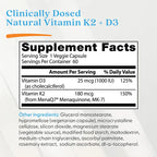 Doctor's Best Natural Vitamin K2 MK7 with MenaQ7 plus D3 180 mcg