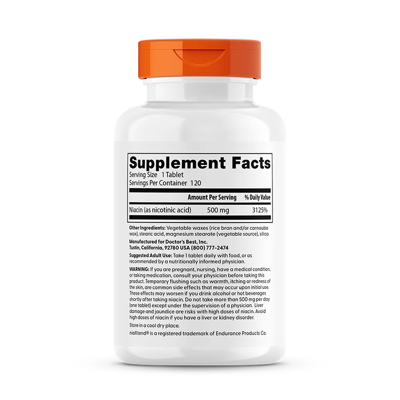 Doctor's Best Sustained Release Niacin 500 mg