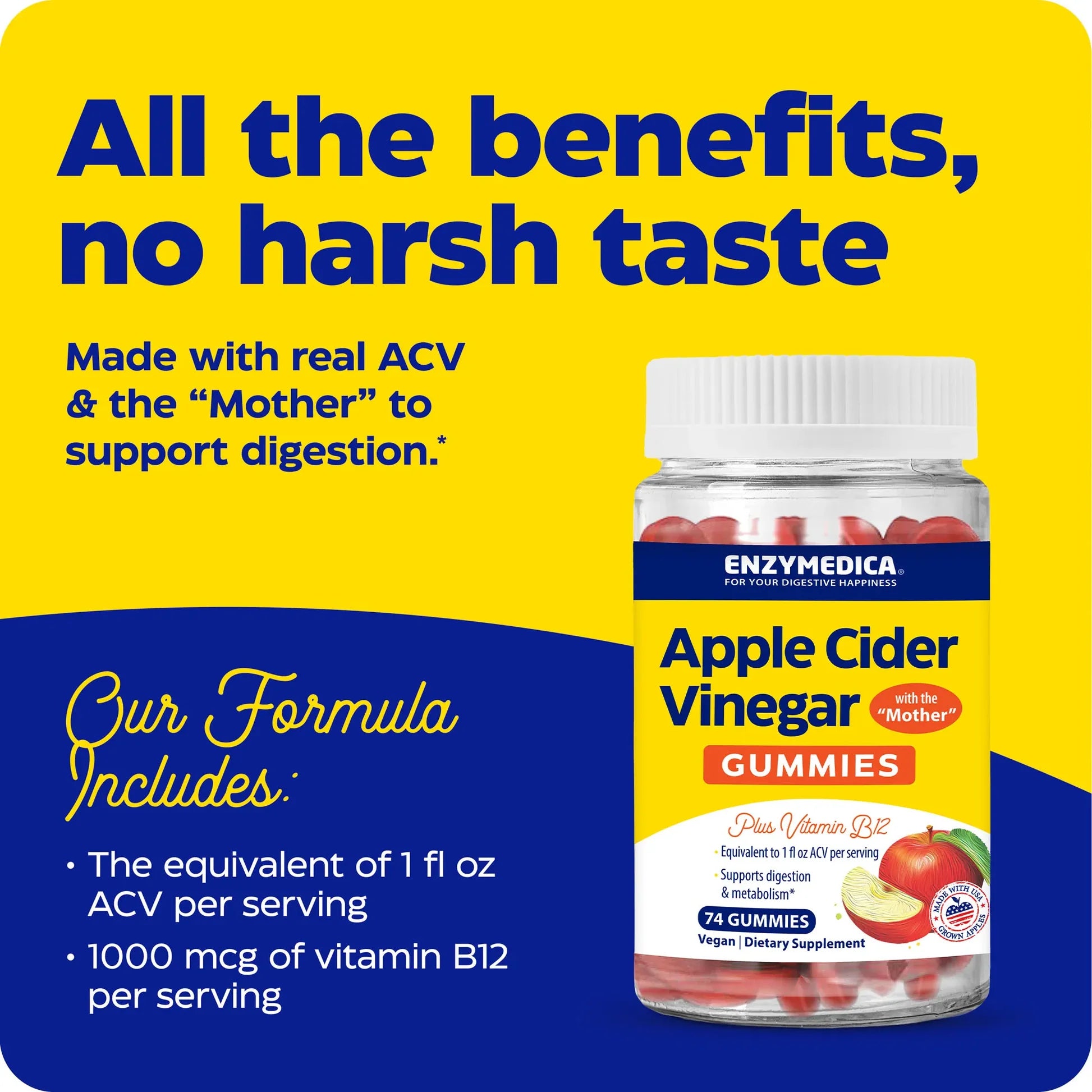 Enzymedica Apple Cider Vinegar Gummies
