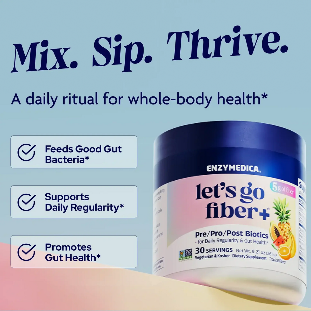 Enzymedica Let's Go Fiber+ 261 g