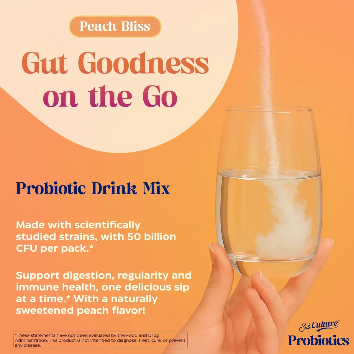 Enzymedica SubCulture Probiotic Drink Mix Stick Packs 20 x 2g