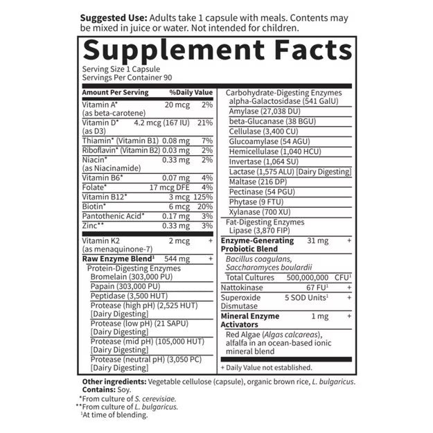 Garden of Life Raw Enzymes Women