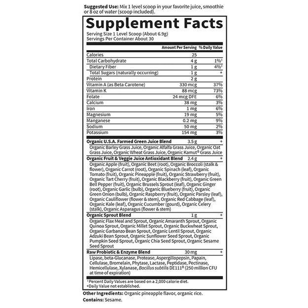 Garden of Life Raw Perfect Food Green Superfood 207 g