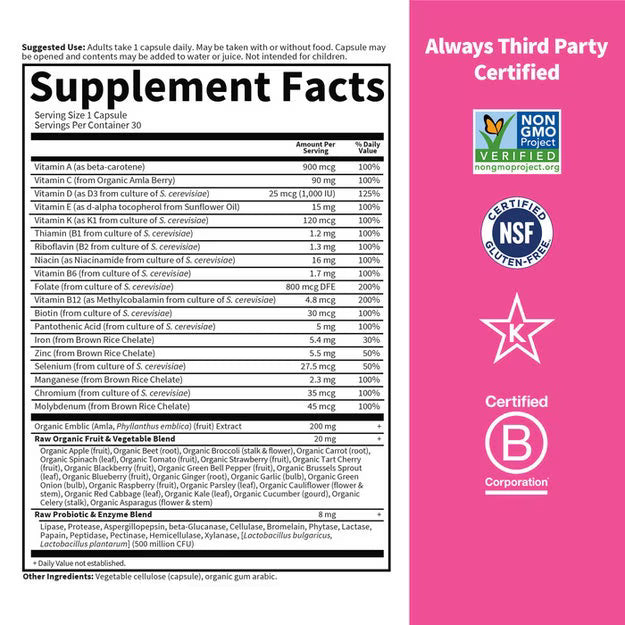 Garden of Life Vitamin Code RAW ONE for Women