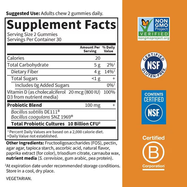 Garden of Life Dr. Formulated Probiotics 10 Billion 60 Gummies