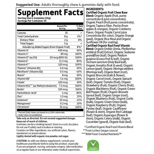 Garden of Life Mykind Men's Multi Gummies 120 gummies