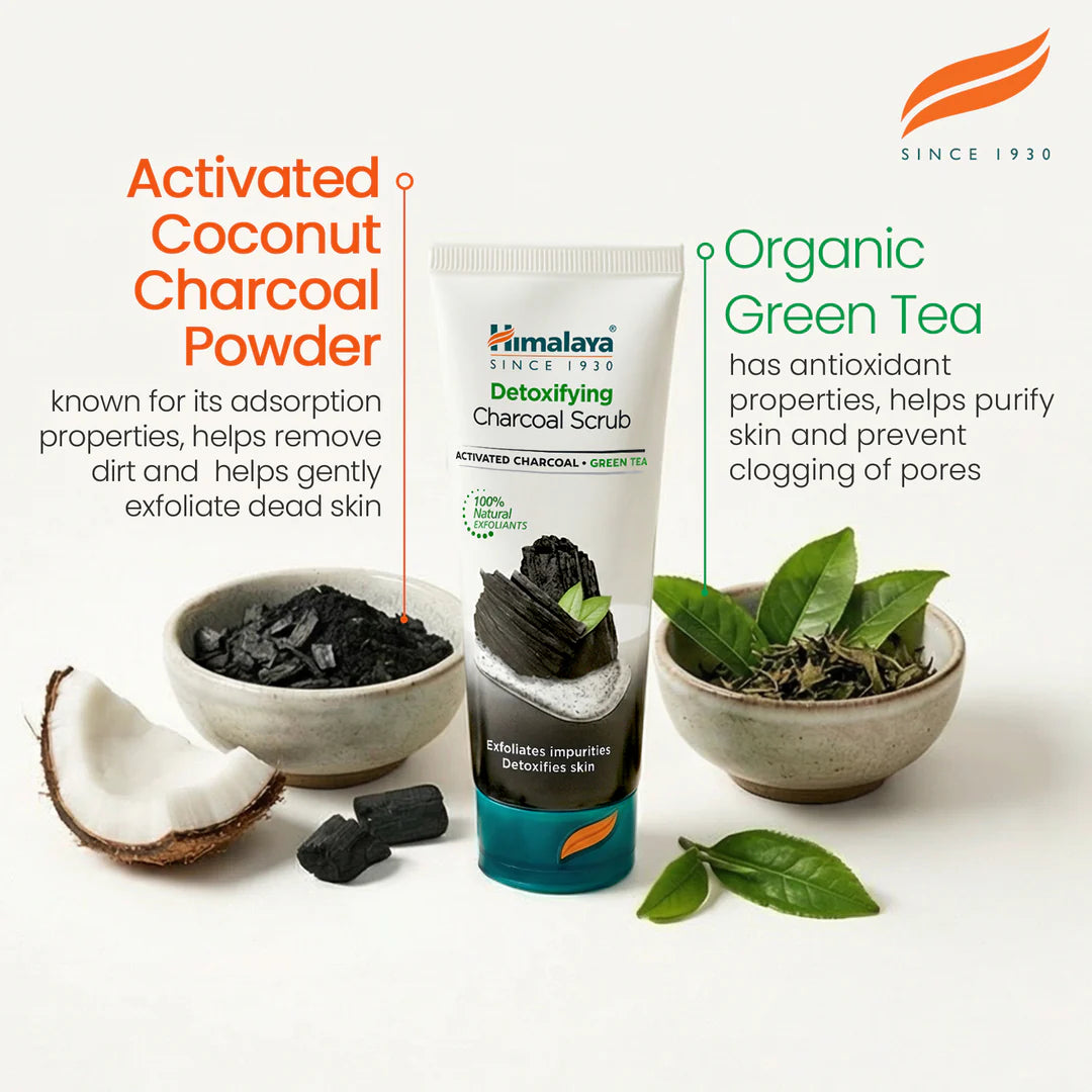 Himalaya Detoxifying Scrub with Activated Charcoal & Green Tea