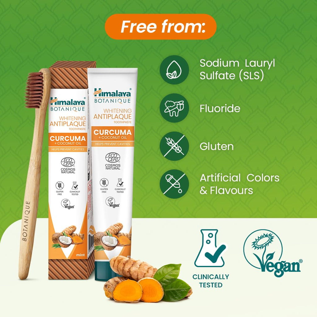 Himalaya Whitening Antiplaque Toothpaste Curcuma + Coconut Oil 75ml