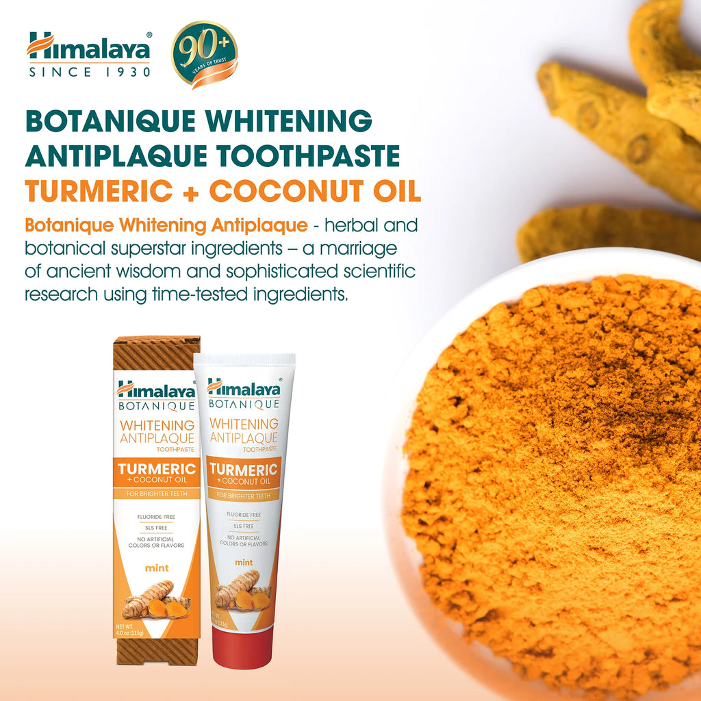 Himalaya Whitening Antiplaque Toothpaste Curcuma + Coconut Oil 75ml