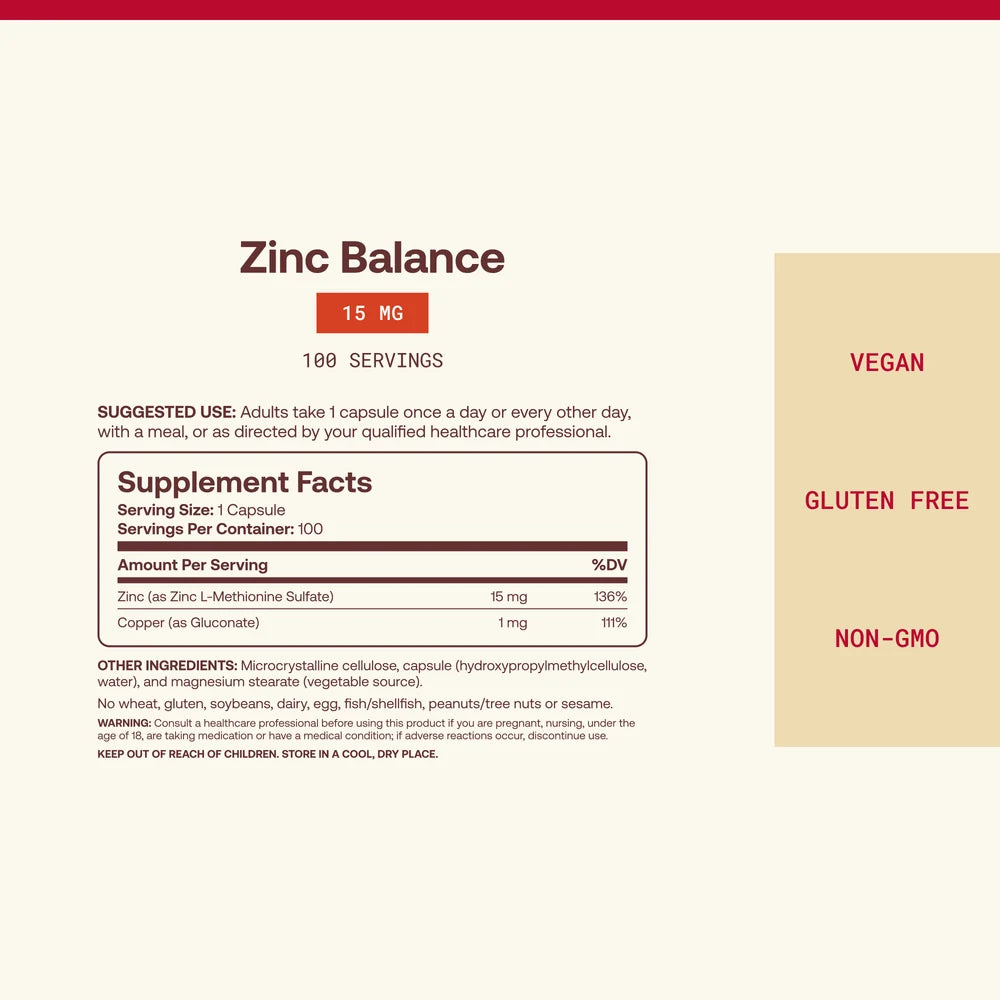 Jarrow Formulas Zinc Balance