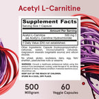 Jarrow Formulas Acetyl L-Carnitine 500 mg 120 kapslar