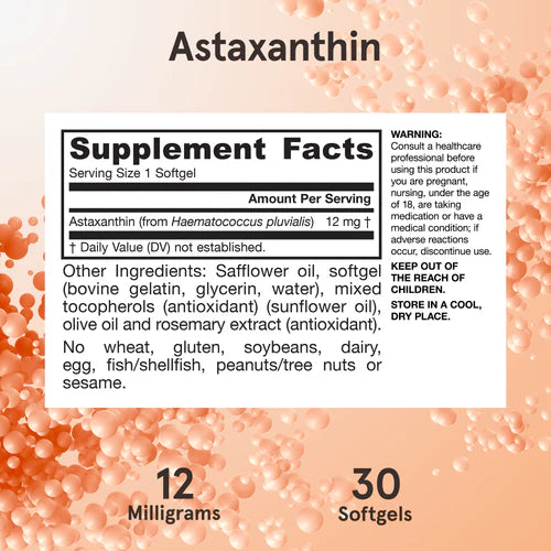 Jarrow Formulas Astaxanthin 12 mg 60 kapslar