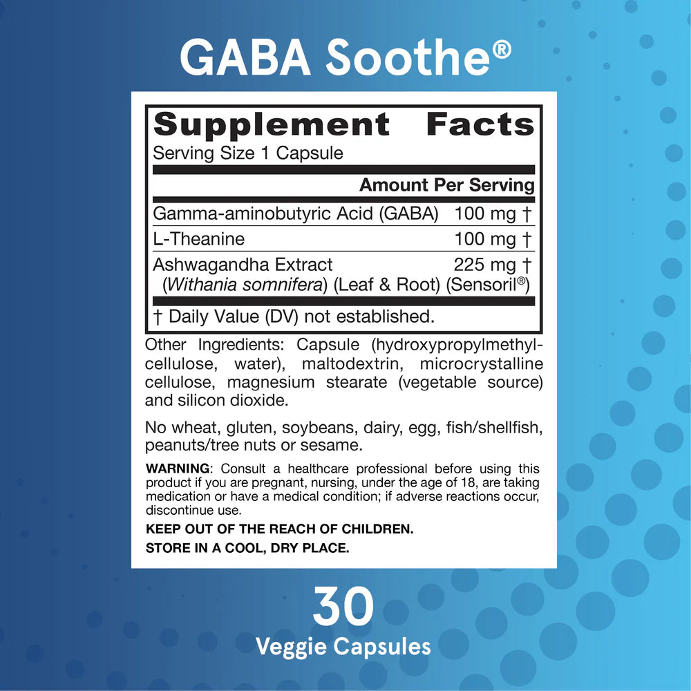 Jarrow Formulas GABA Soothe 30 kapslar