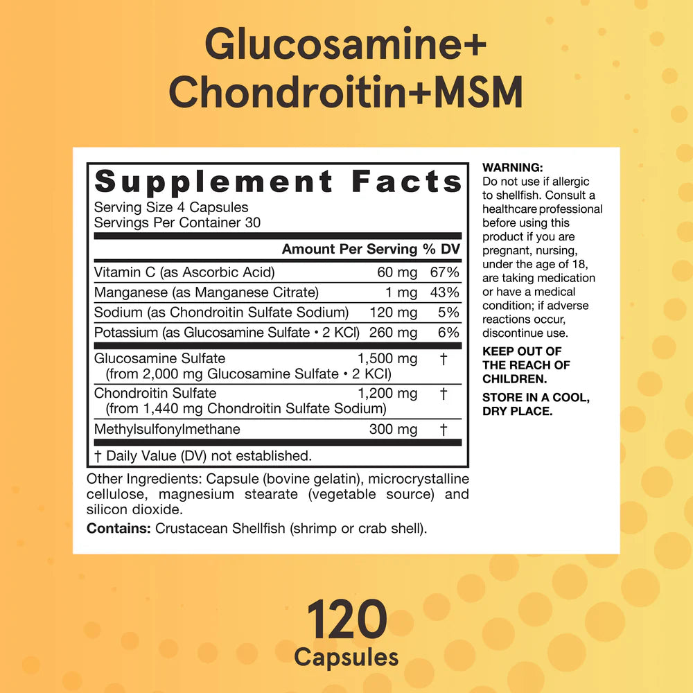 Jarrow Formulas Glucosamine + Chondroitin + MSM 240 kapslar
