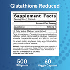 Jarrow Formulas Glutathione Reduced 500 mg 150 kapslar